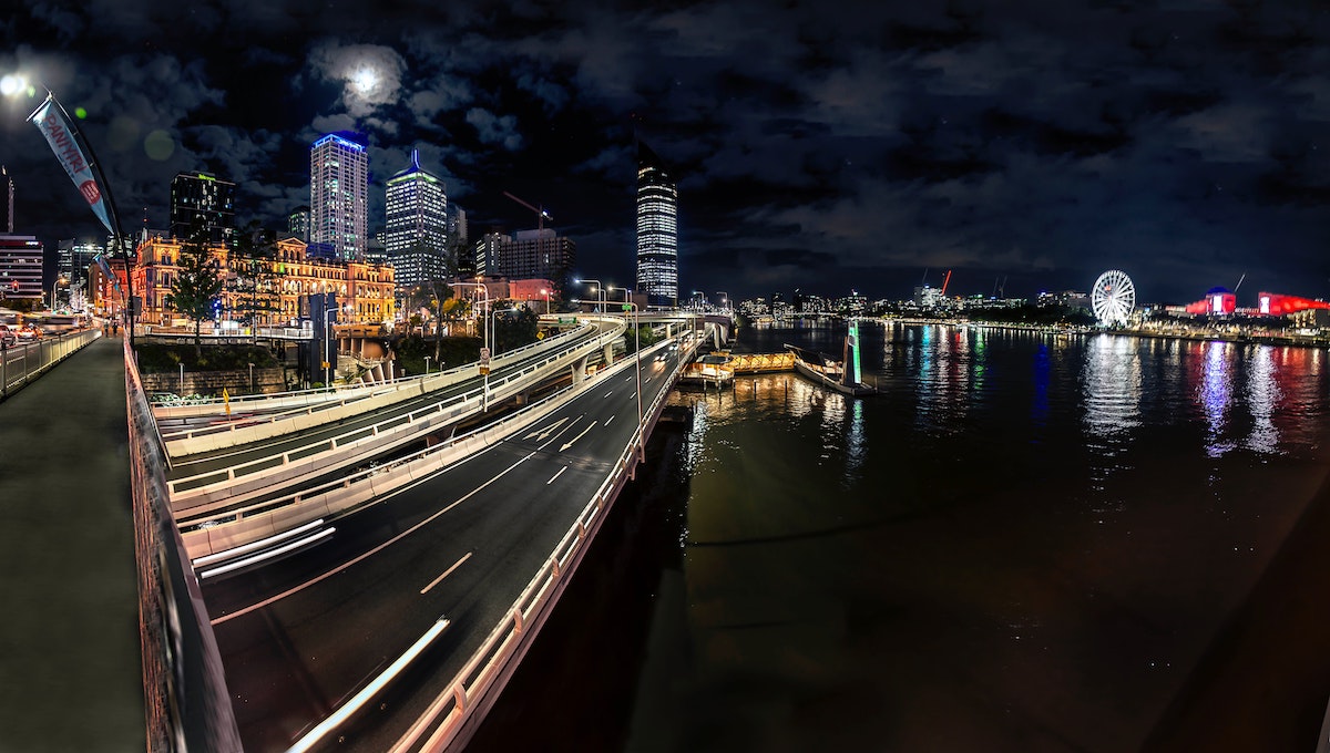 The panorama shot of Brisbane, Australia