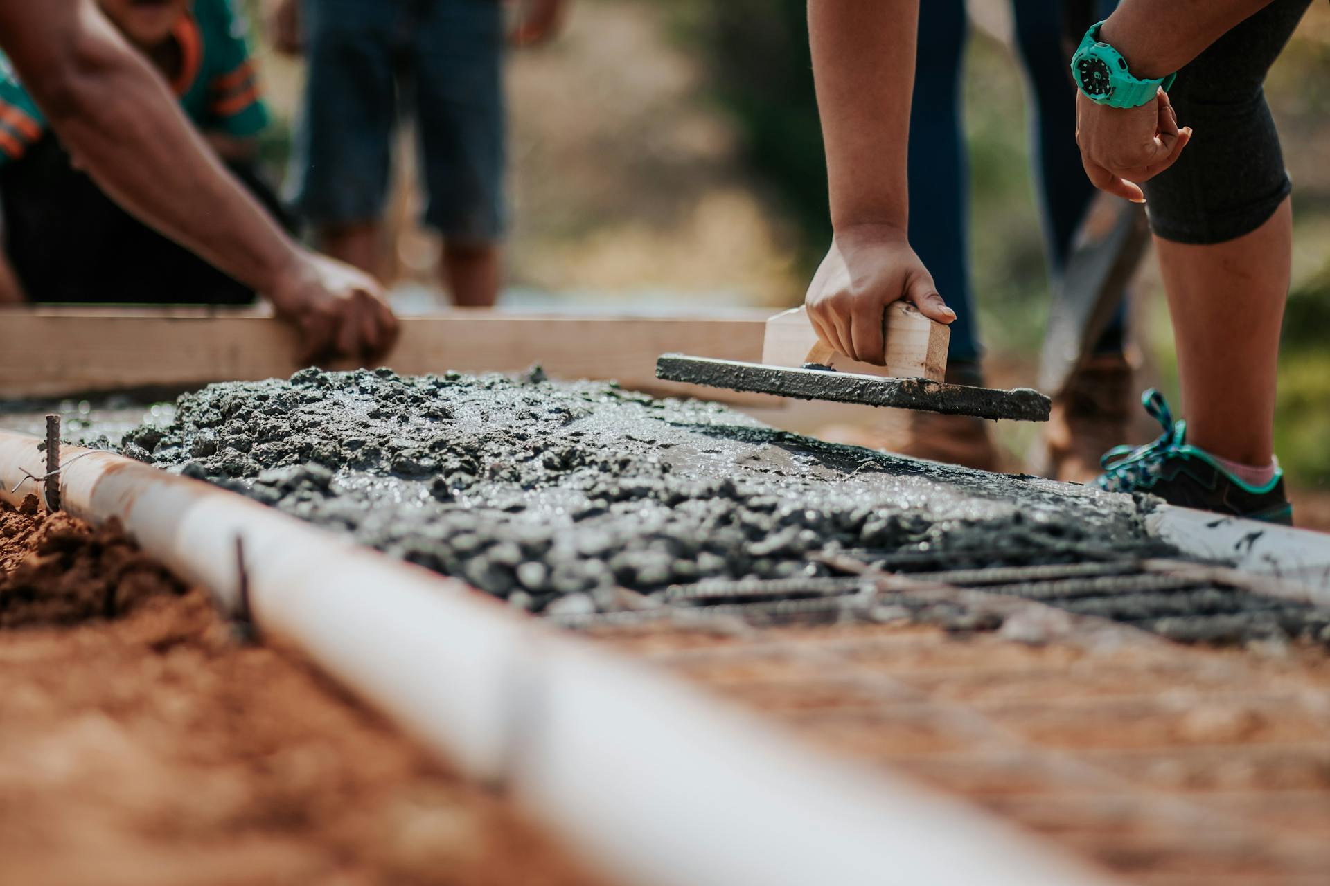 Casting the concrete
