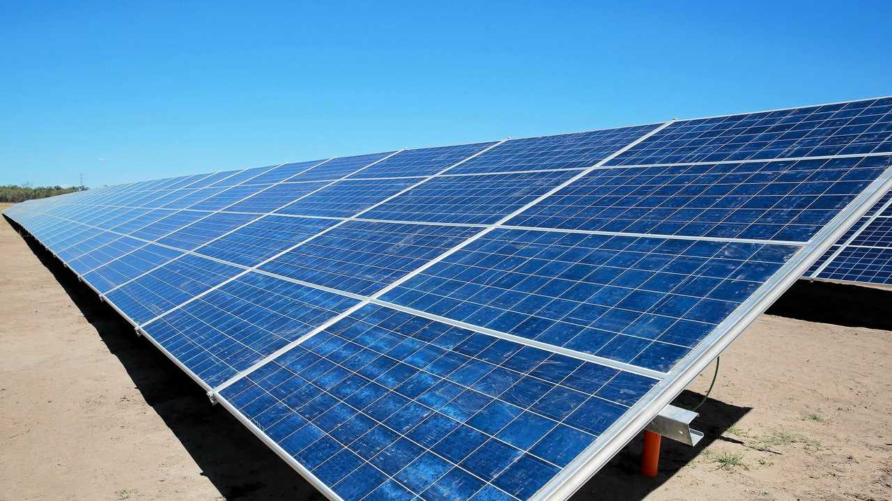 a large array of solar panels, which are used to harness solar energy and convert it into electricity