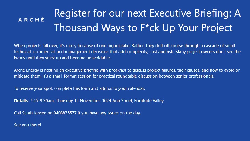 A Thousand Ways to F*ck Up Your Infrastructure Project